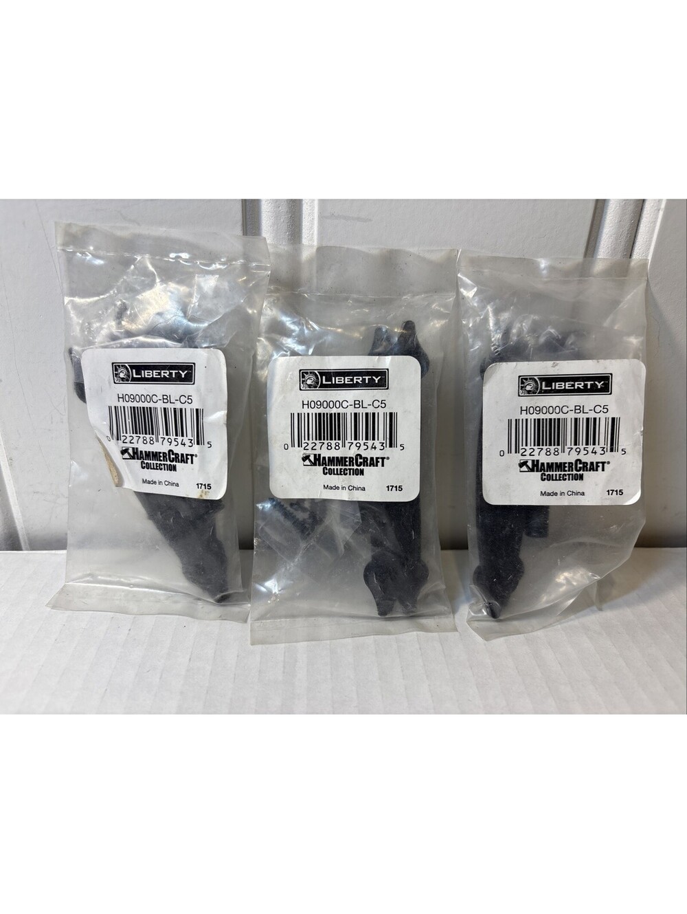 Lot of 3 of 2 Packs Liberty Hammercraft Black Flush Cabinet Hinge H09000C-BL-C5